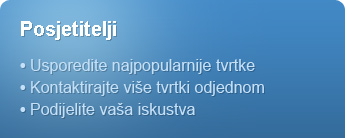 Usporedite najbolje tvrtke; kontaktirajte više tvrtki odjednom; podijelite iskustva, pogledajte komentare